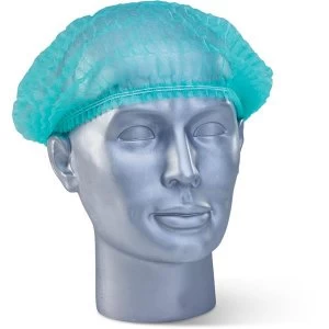 Image of Click Once Disposable Mob Cap Green Ref DMCG Pack 1000 Up to 3 Day