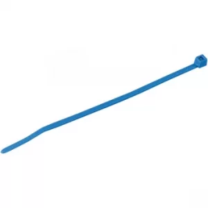 Image of HellermannTyton 116-01816 Inside Serrated Cable Tie Blue 2.5mmx100...