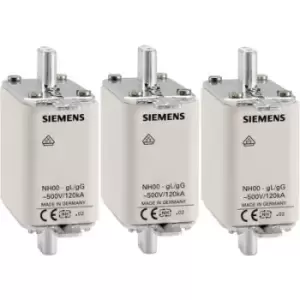 Image of Siemens 3NA3812 NH fuse Fuse size = 000 32 A 500 V AC, 250 V AC 3 pc(s)