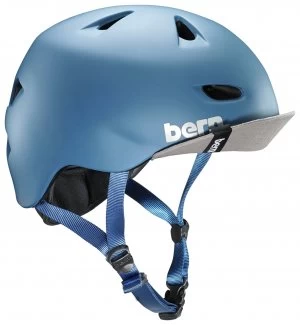Image of Bern Brentwood Steel Flip Visor Helmet Blue