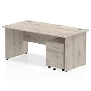 Image of Dynamic Computer Desk Evolve Plus IWSSP1652GRY Rectangular MFC 1200 mm x 1600 mm x 730 mm WHITE