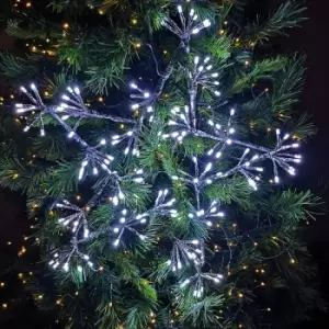 Image of 48cm Cool White Giant 160 LED Snowflake Indoor/Outdoor Christmas Decorations