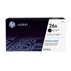 Image of HP 26A Black Laser Toner Ink Cartridge