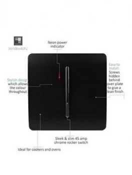 Image of Trendiswitch 20 Amp Neon Insert Std Black