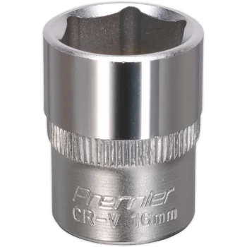 image of Sealey 3/8" Drive Hexagon WallDrive Socket Metric 3/8" 16mm