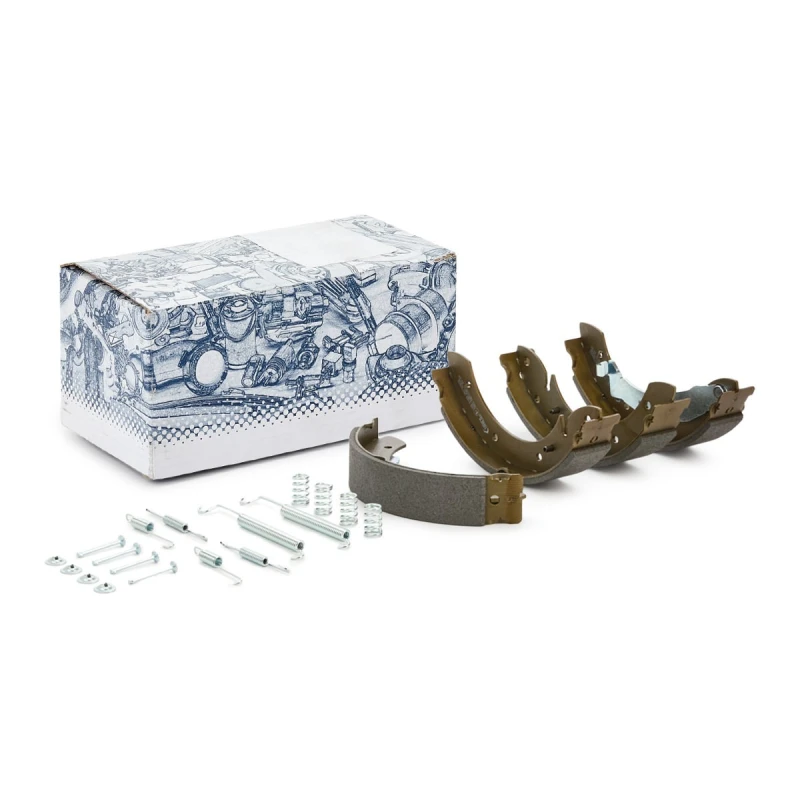Image of VAICO V46-0165 Brake Shoes Q+, original equipment manufacturer quality, Rear Axle, Ø: 229mm, with lever Brake Shoe Set (70)