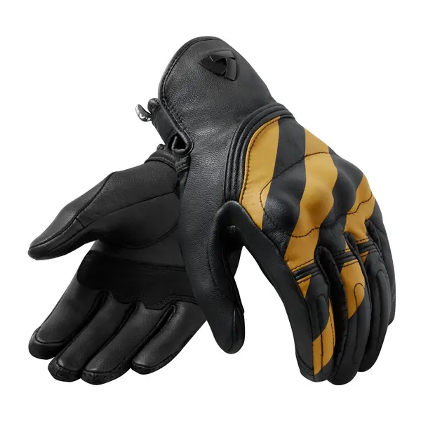 image of REV'IT! Gloves Redhill Black Ocher Yellow Size 2XL