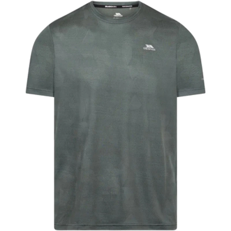 Image of Trespass Trespass Men Rawsmith Active Top in Bottle Green Size: large Bottle Green L Male 5063703806244