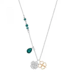 Image of Ladies Swarovski Stainless Steel Duo Necklace
