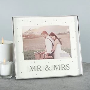 Image of 7" x 5" - Amore By Juliana Frame with Crystals - Mr & Mrs