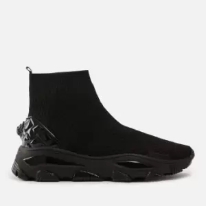 Image of Kurt Geiger London Lettie Eagle Stretch-Knit High-Top Trainers - UK 9