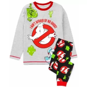 image of Ghostbusters Childrens/Kids I AinA't Afraid Of No Ghost Pyjama Set (10-11 Years) (Grey/Black)