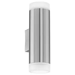 image of Eglo Riga Outdoor Stainless Steel GU10 Up / Down Wall Light