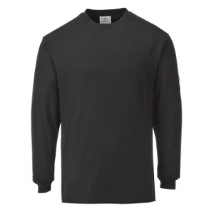 Image of Modaflame Mens Flame Resistant Antistatic T-Shirt Black XL