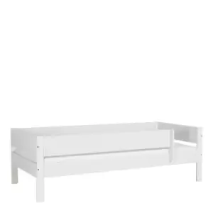 Image of Huxie White Day Bed with Safety Rail, white