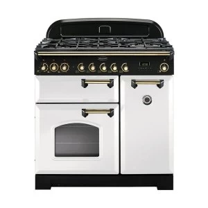 Image of Rangemaster CDL90DFFWH-B Classic Deluxe 90cm Dual Fuel Range Cooker