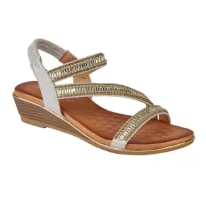 image of Cipriata Womens/Ladies Davina 3 Strap Sandals (6 UK) (Silver)