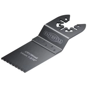 Image of Faithfull Multi-Functional Tool Flush Wood Blade Side Set 34mm Pack of 5