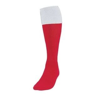 Image of Precision Red/White Turnover Football Socks UK Size 3-6