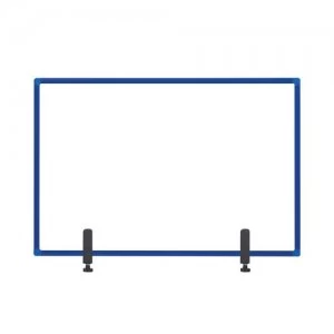 Image of Bi-Office Protector Board W/Clamps Blue Alu Frm 1040x700