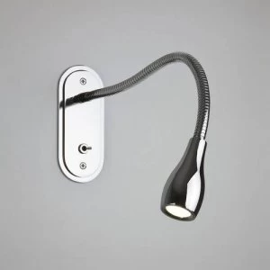 image of LED 1 Light Reading Switched Lamp Polished Chrome