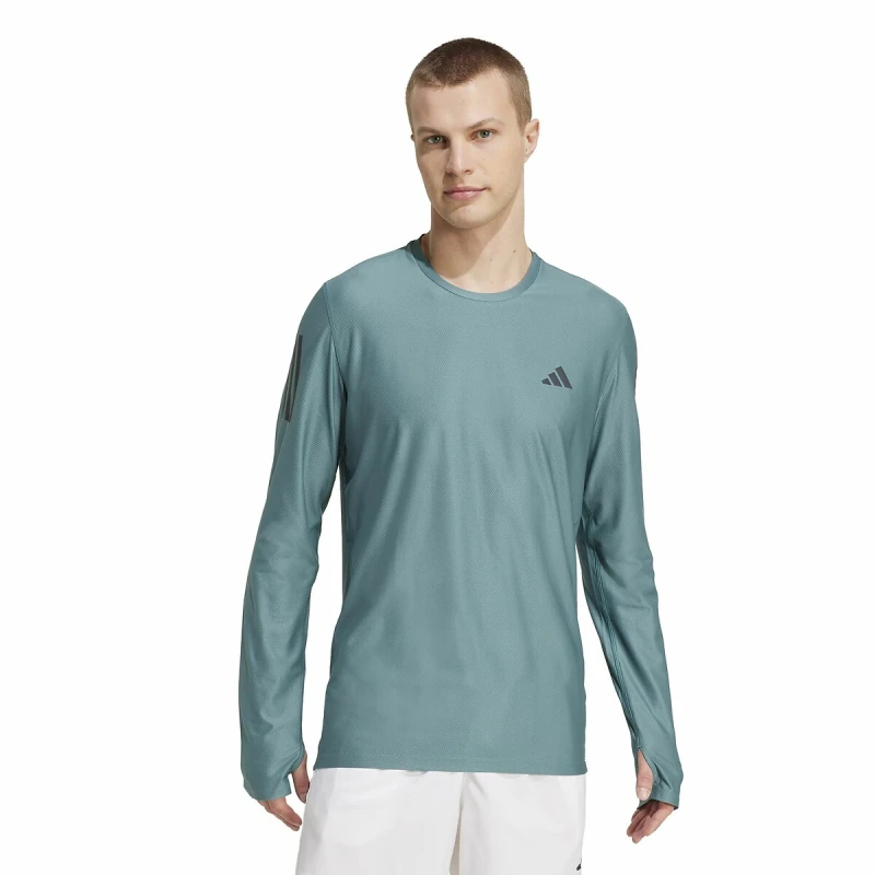 Image of adidas performance Long-Sleeved Running T-Shirt Green Polyester XXL