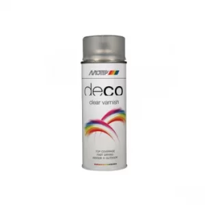 image of PlastiKote 01654 Deco Spray Clear Lacquer Satin Matt 400ml