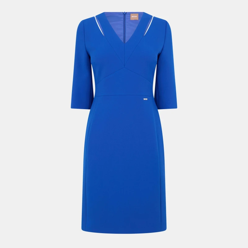 Image of Boss Womens Dilira1 Wrap Dress Open Blue female 6 (XS)