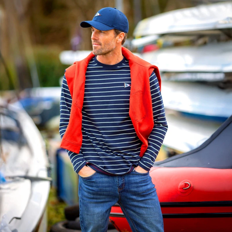 Image of Brakeburn Brakeburn Men Camowen Long Sleeve T-Shirt in Navy Size: X-Large Navy XL Male 5052414966071