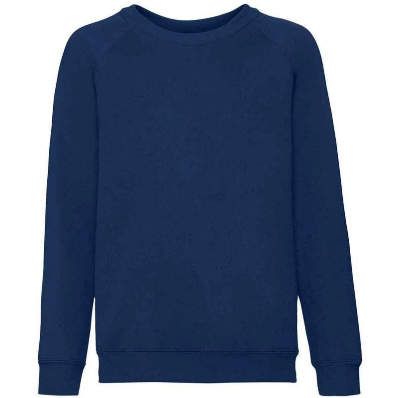 Image of Fruit Of The Loom SS8B girls's Children's Sweatshirt in Blue