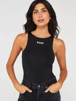 image of BOSS Logo Bodysuit - Black, Size L, Women