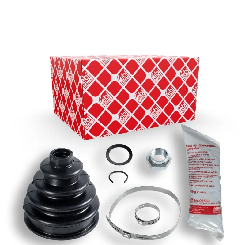 Image of FEBI BILSTEIN 03629 CV Boot Wheel Side, Rubber Rubber Bellow,drive shaft (194)