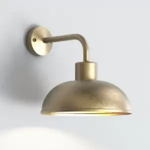 image of Astro Stornoway Outdoor Coastal Dome Wall Light Solid Brass, E27