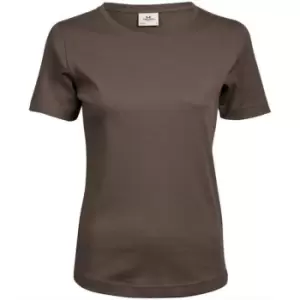 Image of Tee Jays Womens/Ladies Interlock T-Shirt (XXL) (Chocolate Brown)