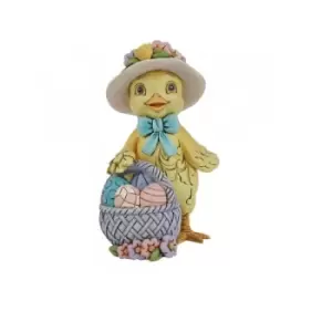 Image of Chick with Basket Mini Figurine