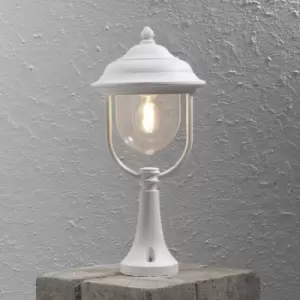 Image of Parma Outdoor Modern Gate Post Pedestal Matt White, IP43