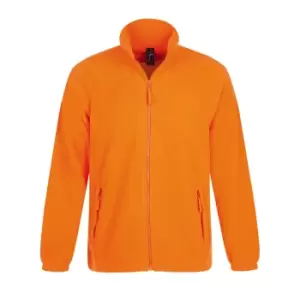 Image of SOLS Mens North Full Zip Outdoor Fleece Jacket (4XL) (Orange)