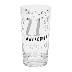 Image of Luxe Gunmetal Beer Glass - 21st Birthday