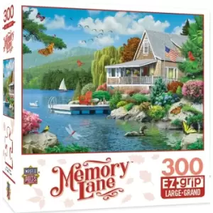 Image of Masterpieces Puzzle Memory Lane Lakeside Memories Ez Grip Puzzle 300 piece jigsaw puzzle