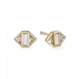 Image of Beloved White Topaz Stud 18ct Gold Plated Earrings JE02_GP