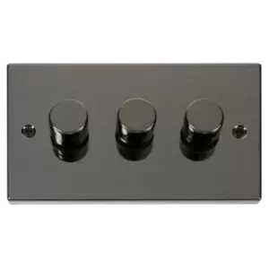 Image of Click Scolmore Deco 3 Gang 2 Way Dimmer Swtiches - VPBN153