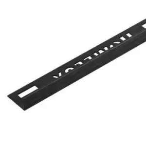 image of Homelux Black 10mm Straight Metal Tile Trim