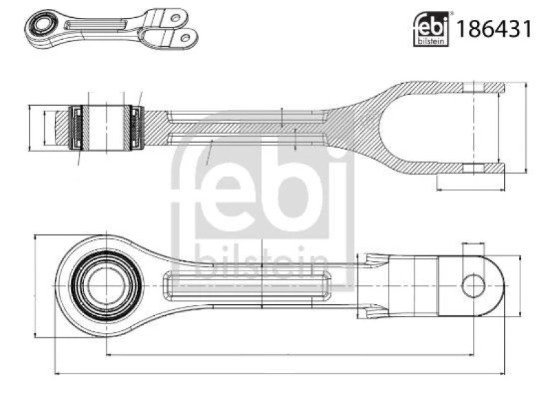 Image of Anti-roll bar link FEBI BILSTEIN 186431