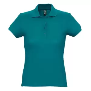 Image of SOLS Womens/Ladies Passion Pique Short Sleeve Polo Shirt (M) (Duck Blue)