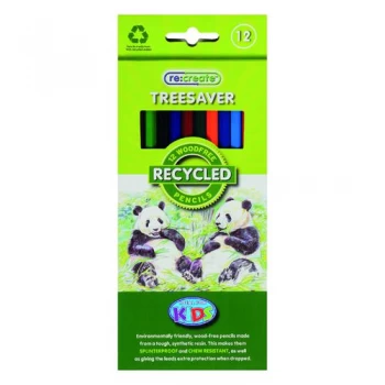 Image of ReCreate Treesaver Recycled Colouring Pencils Pack of 12 TREE12COL
