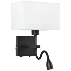 image of Netlighting Modern LED Bedside Lamp Black Matt, Warm White 3000K 350lm - ITLWL-1