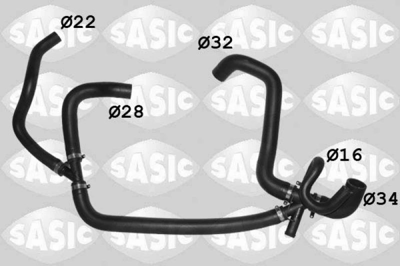 Image of Radiator hose SASIC 3406509