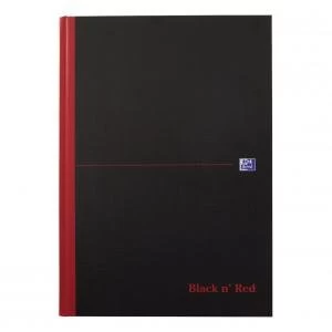 image of Black n Red B5 90gm2 144 Pages Ruled Casebound Notebook Black Pack of