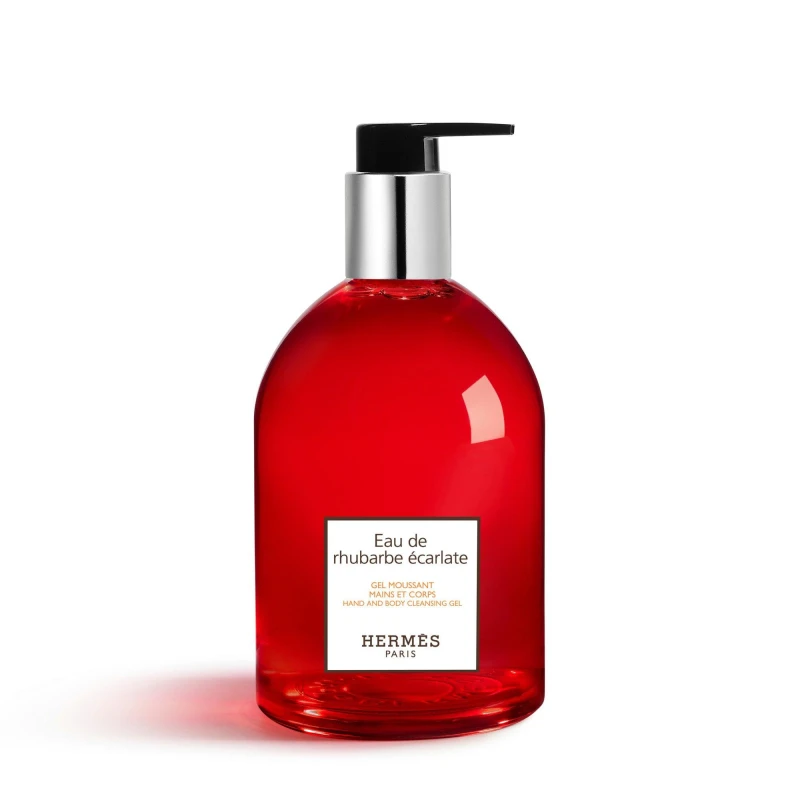 Image of Hermes Eau De Rhubarbe Ecarlate Hand & Body Cleans Gel Bottle 300ml