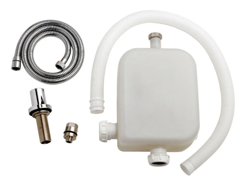 Image of Balterley Contemporary Bathroom Deck Shower Kit Chrome 335mm x 220mm Silver